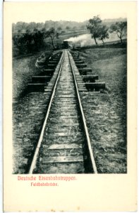 11413-Landkreis Meißen-1910-Deutsche Eisenbahntruppen Felbahnbrücke-Brück & Sohn Kunstverlag