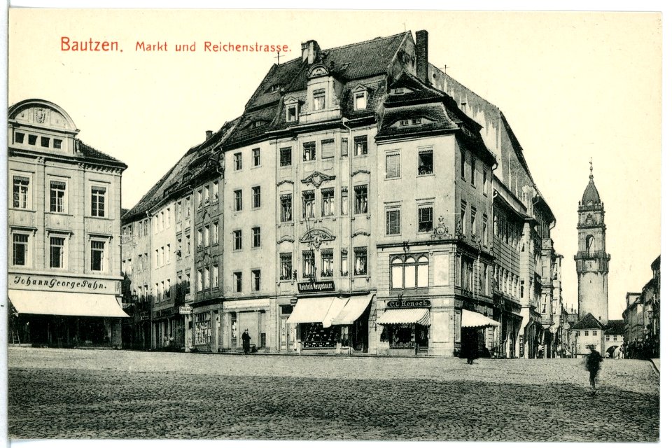 12355-Bautzen-1910-Markt und Reichenstraße-Brück & Sohn Kunstverlag