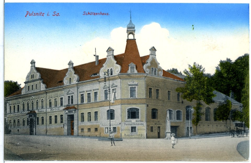 11029-Pulsnitz-1910-Schützenhaus-Brück & Sohn Kunstverlag