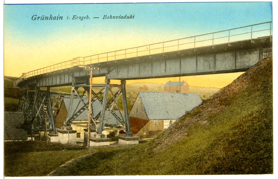11273-Grünhain-1910-Bahnviadukt-Brück & Sohn Kunstverlag