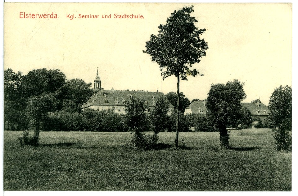11379-Elsterwerda-1910-Seminar und Stadtschule-Brück & Sohn Kunstverlag