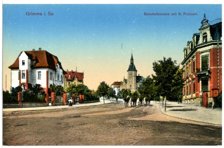 12243-Grimma-1910-Bahnhofstraße-Brück & Sohn Kunstverlag