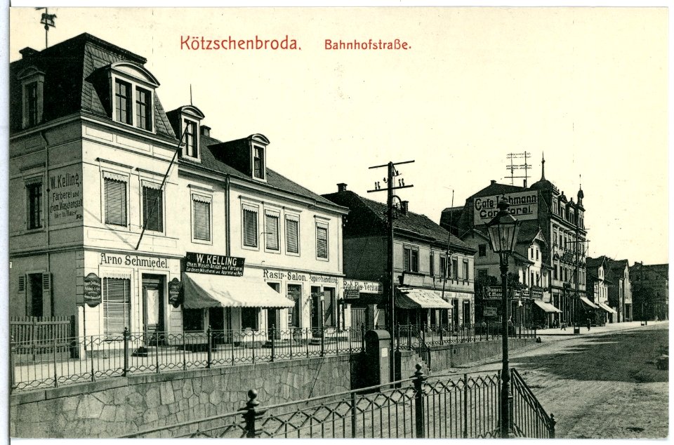11376-Kötzschenbroda-1910-Bahnhofstraße-Brück & Sohn Kunstverlag