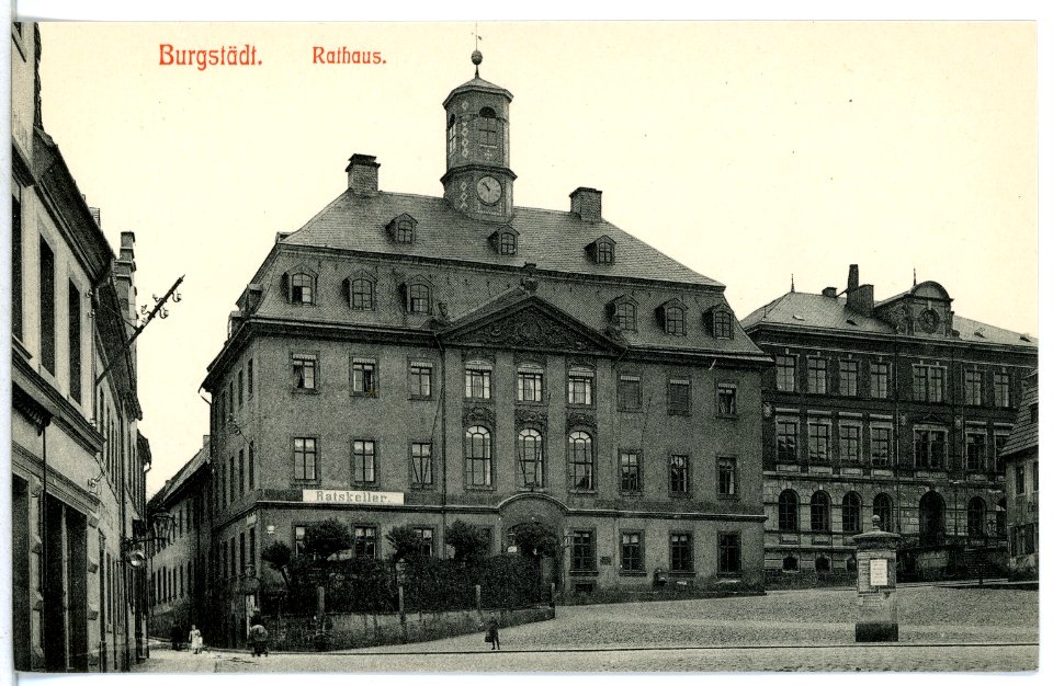 12271-Burgstädt-1910-Rathaus-Brück & Sohn Kunstverlag