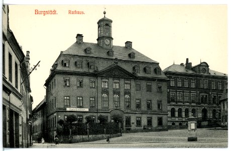 12271-Burgstädt-1910-Rathaus-Brück & Sohn Kunstverlag