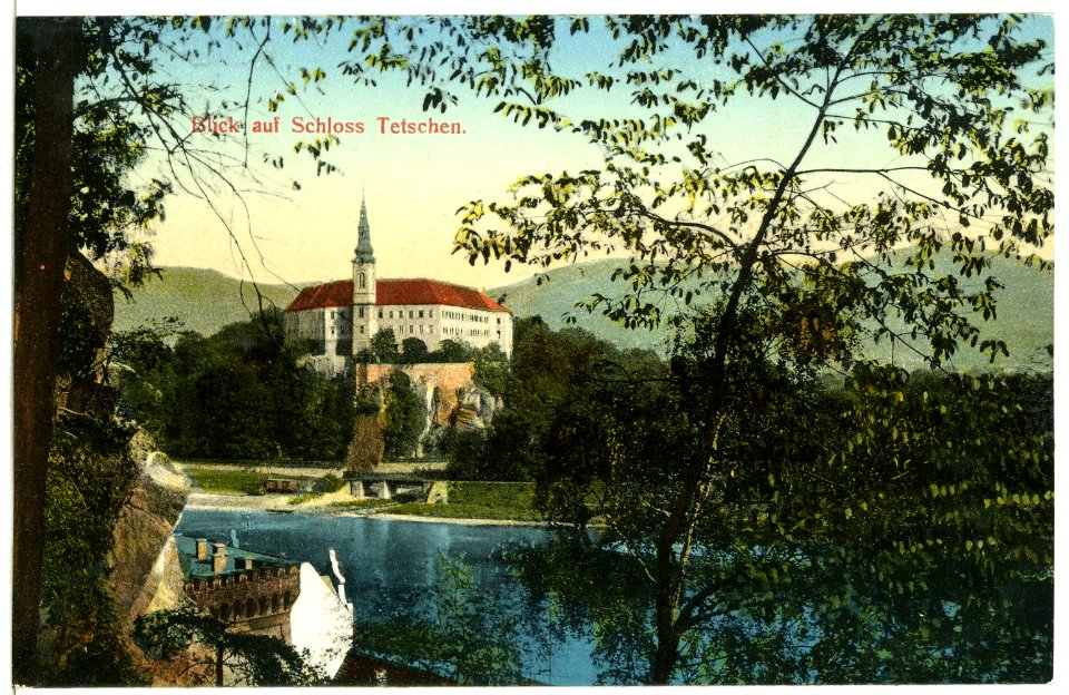 12226-Tetschen-1910-Schloß-Brück & Sohn Kunstverlag