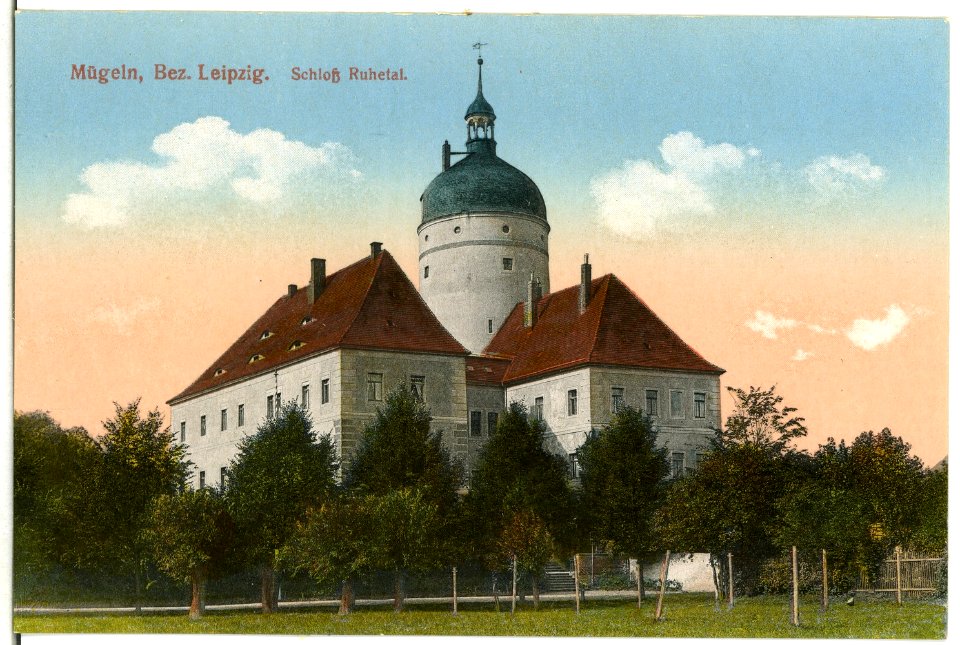 11328-Mügeln-1910-Schloß Ruhetal-Brück & Sohn Kunstverlag