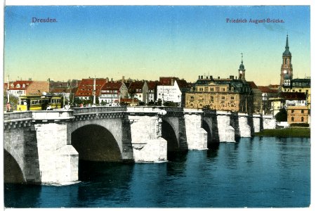 12675-Dresden-1911-Friedrich-August-Brücke-Brück & Sohn Kunstverlag