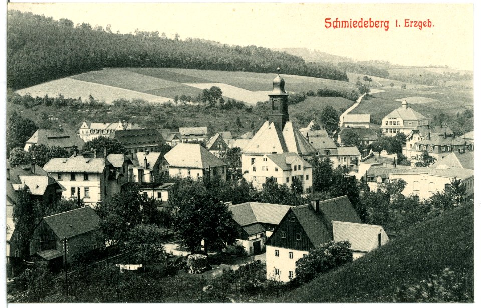 11456-Schmiedeberg-1910-Blick auf Schmiedeberg-Brück & Sohn Kunstverlag