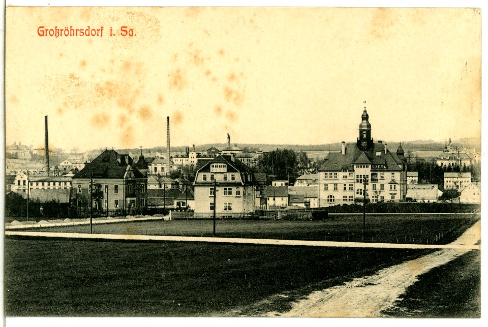 12661-Großröhrsdorf-1911-Blick auf Großröhrsdorf-Brück & Sohn Kunstverlag