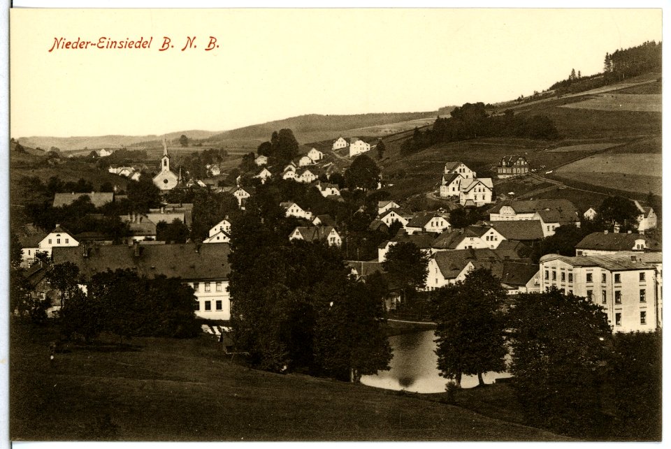 11440-Niedereinsiedel-1910-Blick auf Nieder-Einsiedel-Brück & Sohn Kunstverlag