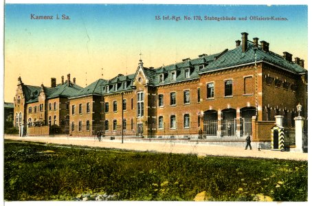 12650-Kamenz-1911-13. Infanterie-Regiment Nr. 178 - Stabsgebäude-Brück & Sohn Kunstverlag