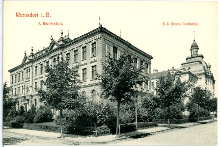 11200-Warnsdorf-1910-Staatsrealschule-Brück & Sohn Kunstverlag