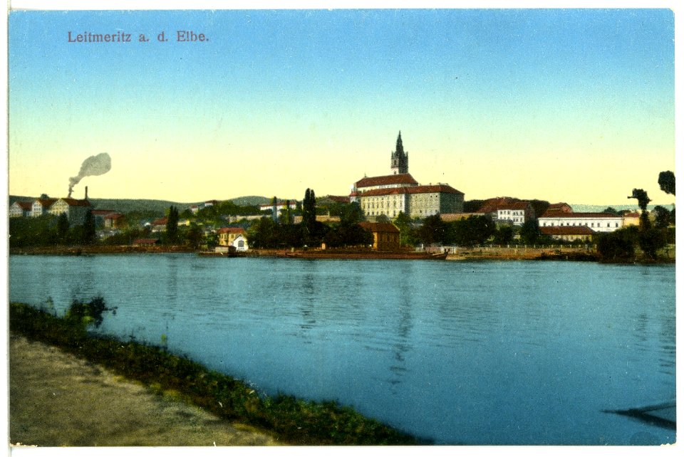 12746-Leitmeritz-1911-Blick auf Leitmeritz-Brück & Sohn Kunstverlag