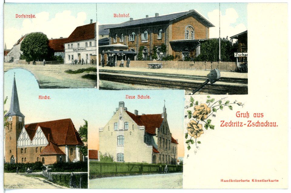 11421-Zeckritz-1910-Verschiedene Ansichten von Zeckritz-Zschackau-Brück & Sohn Kunstverlag