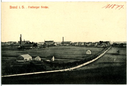 11877-Brand in Sachsen-1910-Freiberger Straße-Brück & Sohn Kunstverlag