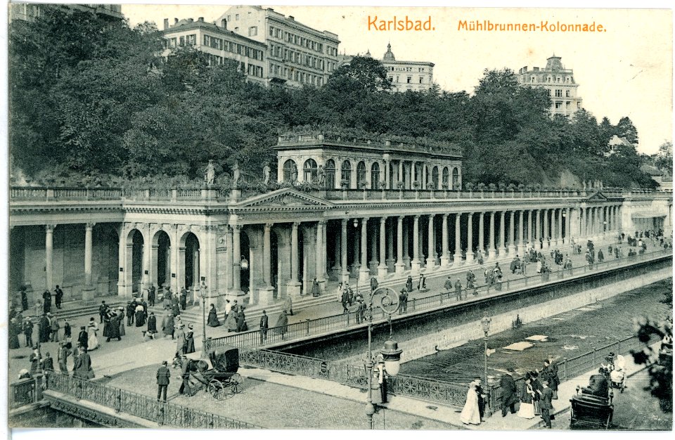 11615-Karlsbad-1910-Mühlbrunnen - Kolonnade-Brück & Sohn Kunstverlag