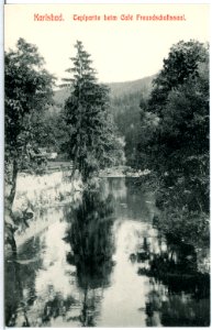 11610-Karlsbad-1910-Teplpartie beim Cafe Freundschaftsinsel-Brück & Sohn Kunstverlag