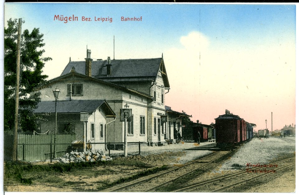 11329-Mügeln-1910-Bahnhof-Brück & Sohn Kunstverlag