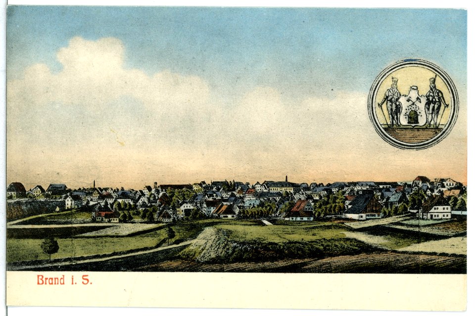 11876-Brand in Sachsen-1910-Blick auf Brand-Brück & Sohn Kunstverlag