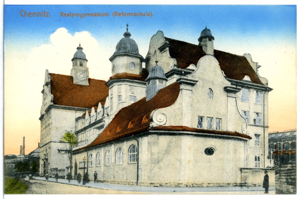 12766-Chemnitz-1911-Realgymnasium-Brück & Sohn Kunstverlag