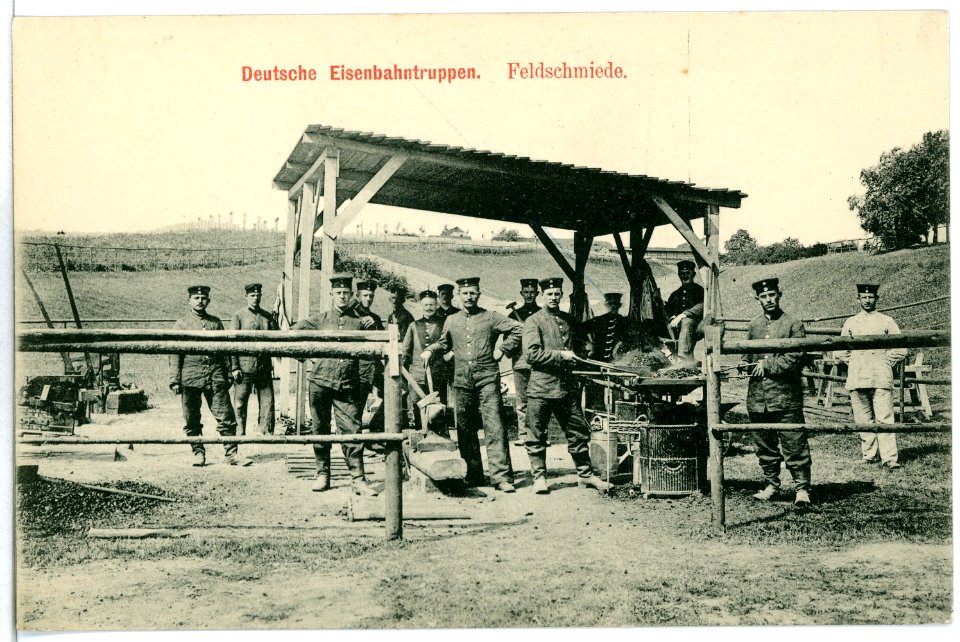 11086-Luga-1910-Deutsche Eisenbahntruppen - Feldschmiede-Brück & Sohn Kunstverlag