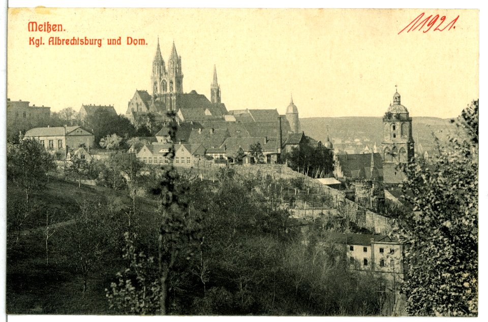 11921-Meißen-1910-Albrechtsburg und Dom, Turm der Frauenkirche-Brück & Sohn Kunstverlag
