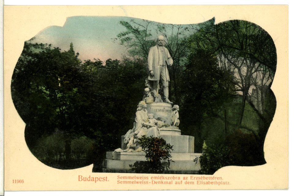 11966-Budapest-1910-Semmelweiss-Denkmal auf dem Elisabethplatz-Brück & Sohn Kunstverlag