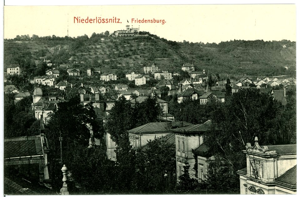 11375-Radebeul-1910-Niederlößnitz und Friedensburg-Brück & Sohn Kunstverlag