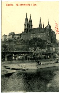 11892-Meißen-1910-Albrechtsburg und Dom von der Elbe aus-Brück & Sohn Kunstverlag