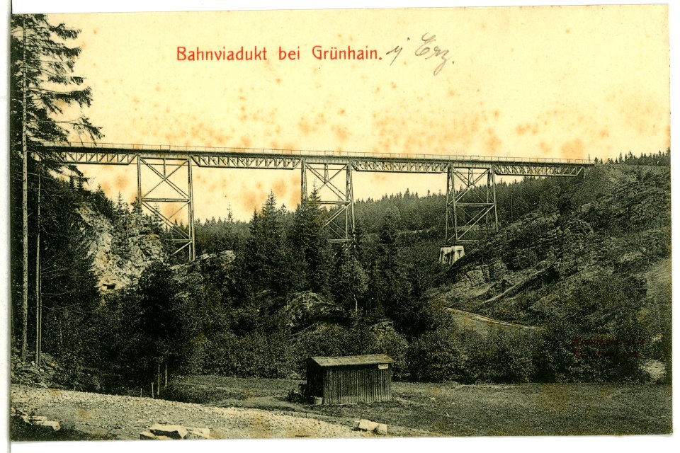 11280-Grünhain-1910-Bahnviadukt-Brück & Sohn Kunstverlag
