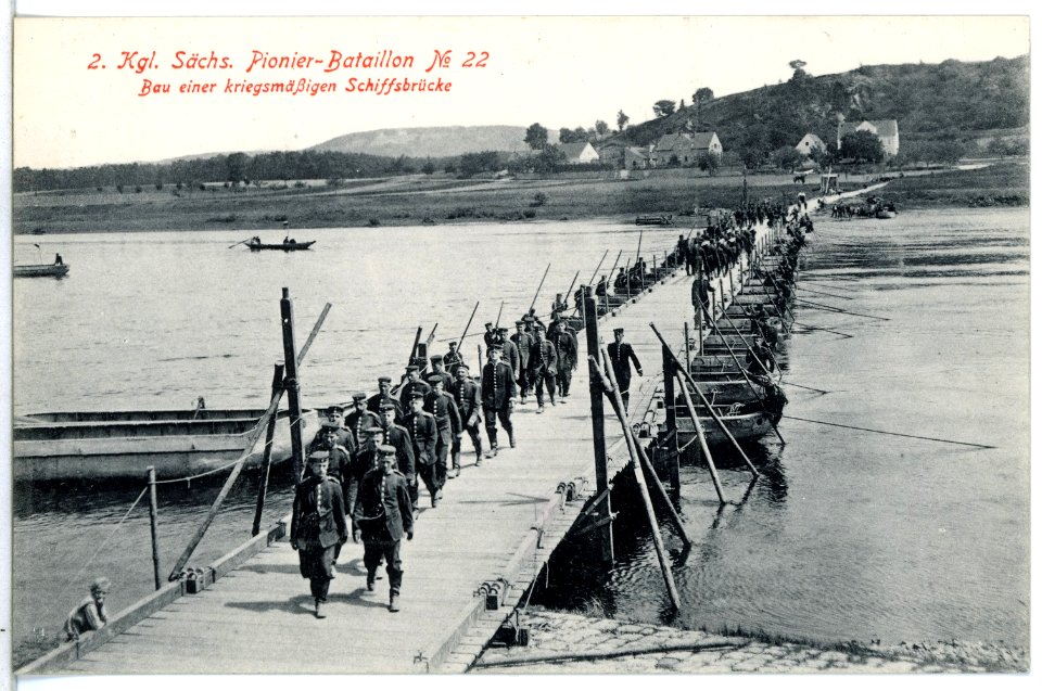 12376--1910-2. Königlich Sächsisches Pionier-Bataillon Nr. 22-Brück & Sohn Kunstverlag