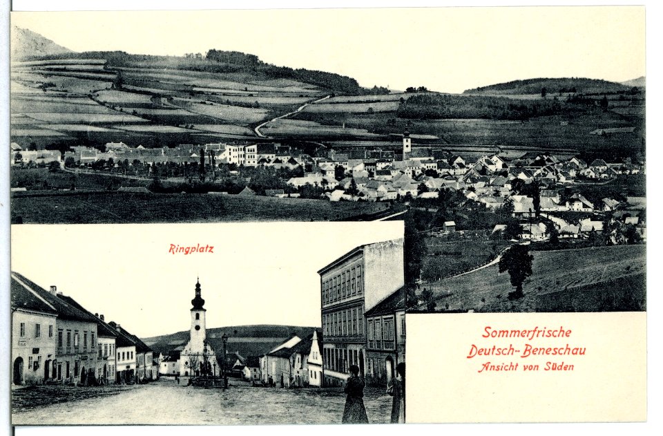 11045-Beneschau-1910-Blick auf Beneschau von Süden-Brück & Sohn Kunstverlag