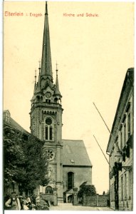 11218-Elterlein-1910-Kirche und Schule-Brück & Sohn Kunstverlag