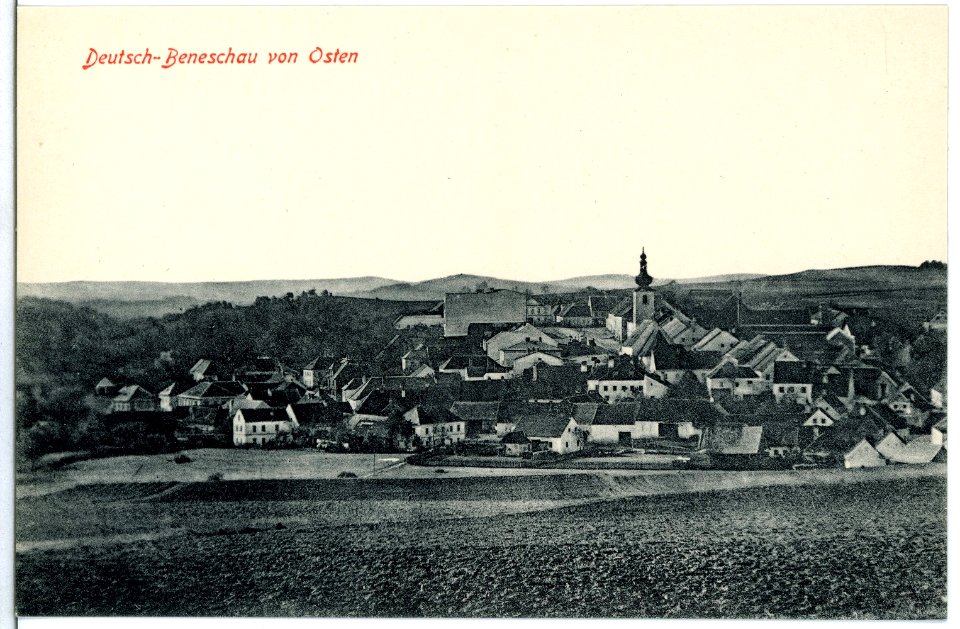 11044-Beneschau-1910-Blick auf Beneschau von Osten-Brück & Sohn Kunstverlag
