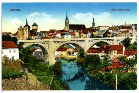 12388-Bautzen-1910-Kronprinzenbrücke-Brück & Sohn Kunstverlag