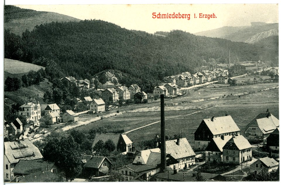 11454-Schmiedeberg-1910-Blick auf Schmiedeberg-Brück & Sohn Kunstverlag