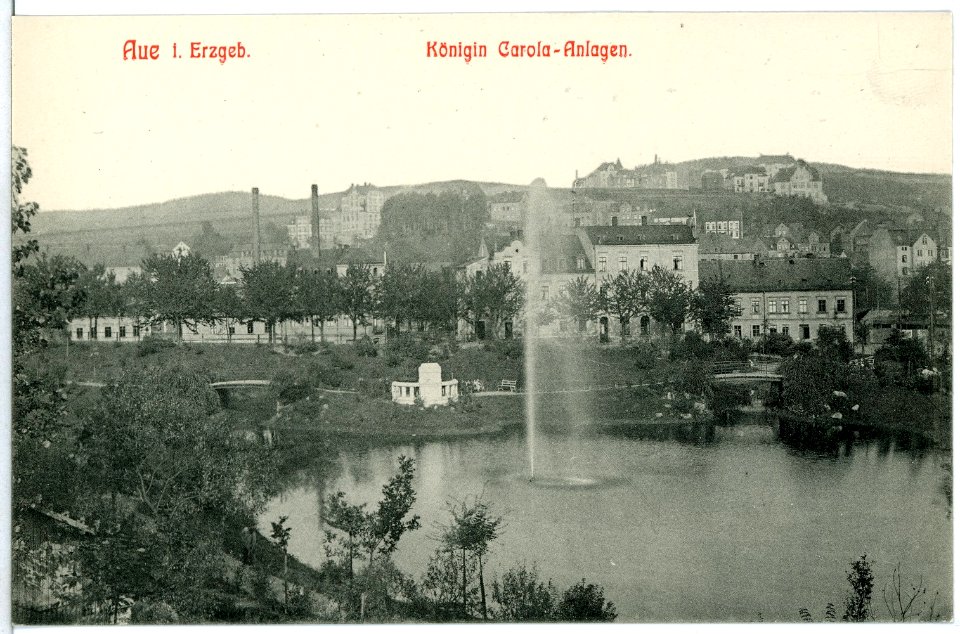 11239-Aue-1910-Königin Carola - Anlagen-Brück & Sohn Kunstverlag