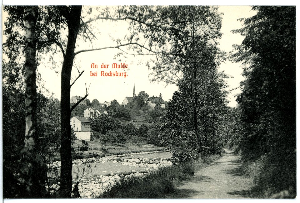 12266-Rochsburg-1910-an der Mulde bei Rochsburg-Brück & Sohn Kunstverlag