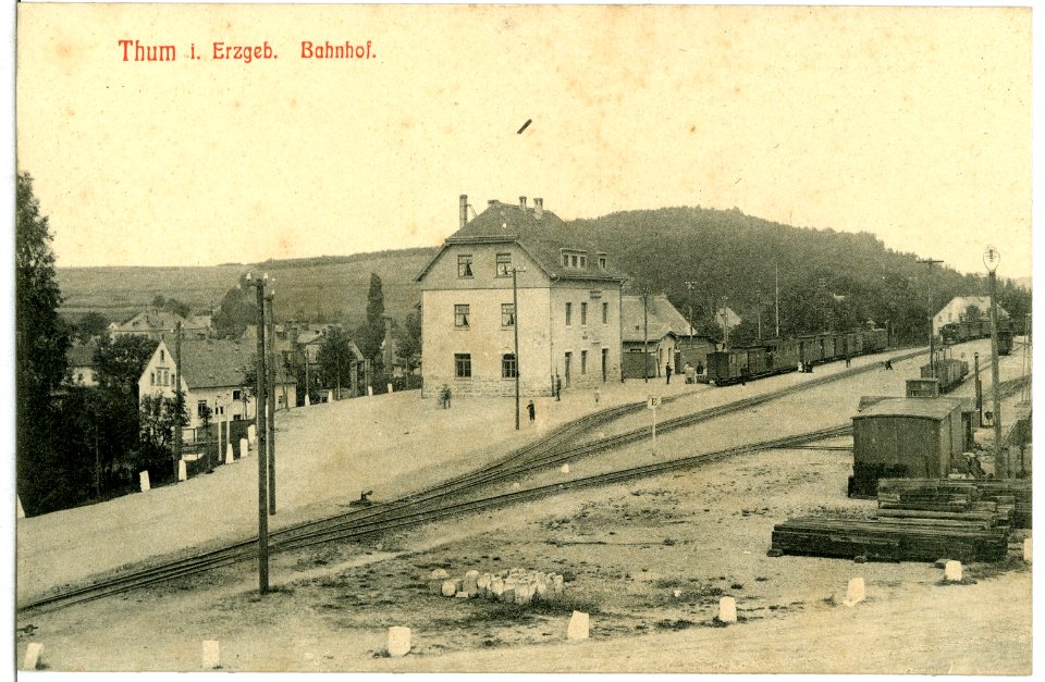 11010-Thum-1910-Bahnhof-Brück & Sohn Kunstverlag