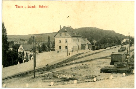 11010-Thum-1910-Bahnhof-Brück & Sohn Kunstverlag