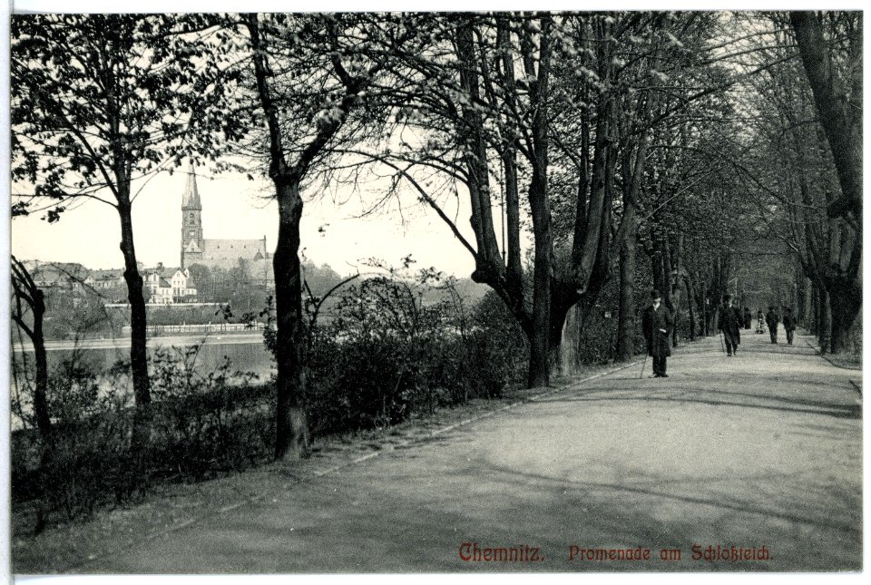 12463-Chemnitz-1911-Promenade am Schloßteich-Brück & Sohn Kunstverlag
