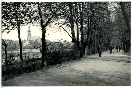12463-Chemnitz-1911-Promenade am Schloßteich-Brück & Sohn Kunstverlag photo