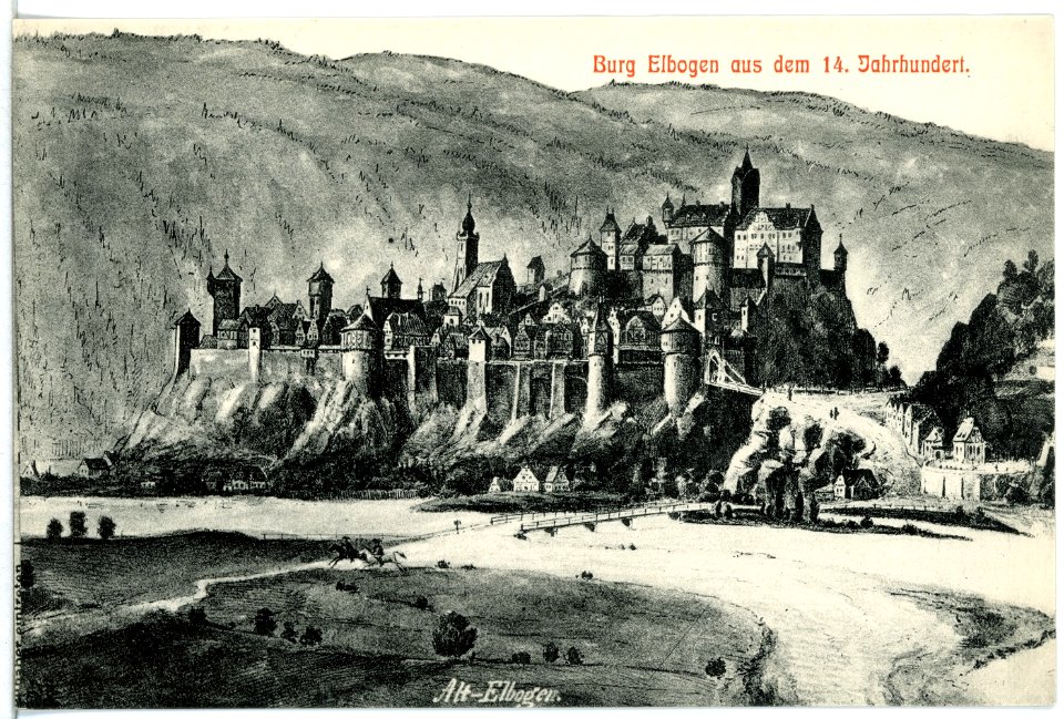 12253-Elbogen-1910-Burg aus dem 14. Jahrhundert-Brück & Sohn Kunstverlag