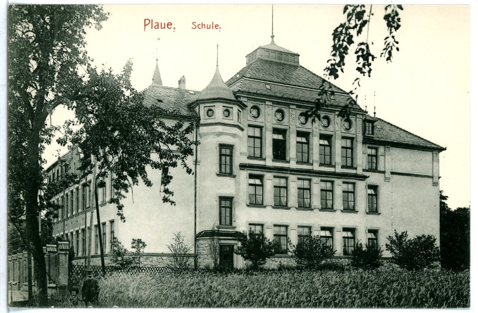 11036-Plaue Bernsdorf-1910-Schule-Brück & Sohn Kunstverlag