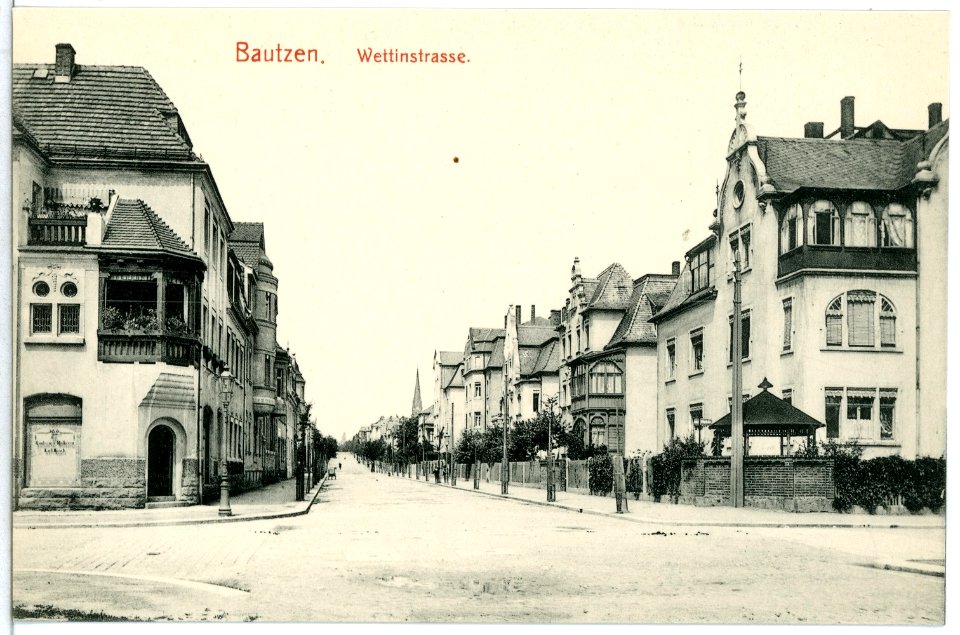12354-Bautzen-1910-Wettinstraße-Brück & Sohn Kunstverlag