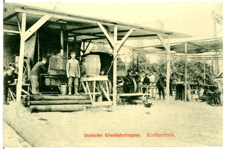 11087-Luga-1910-Deutsche Eisenbahntruppen - Kraftzentrale-Brück & Sohn Kunstverlag