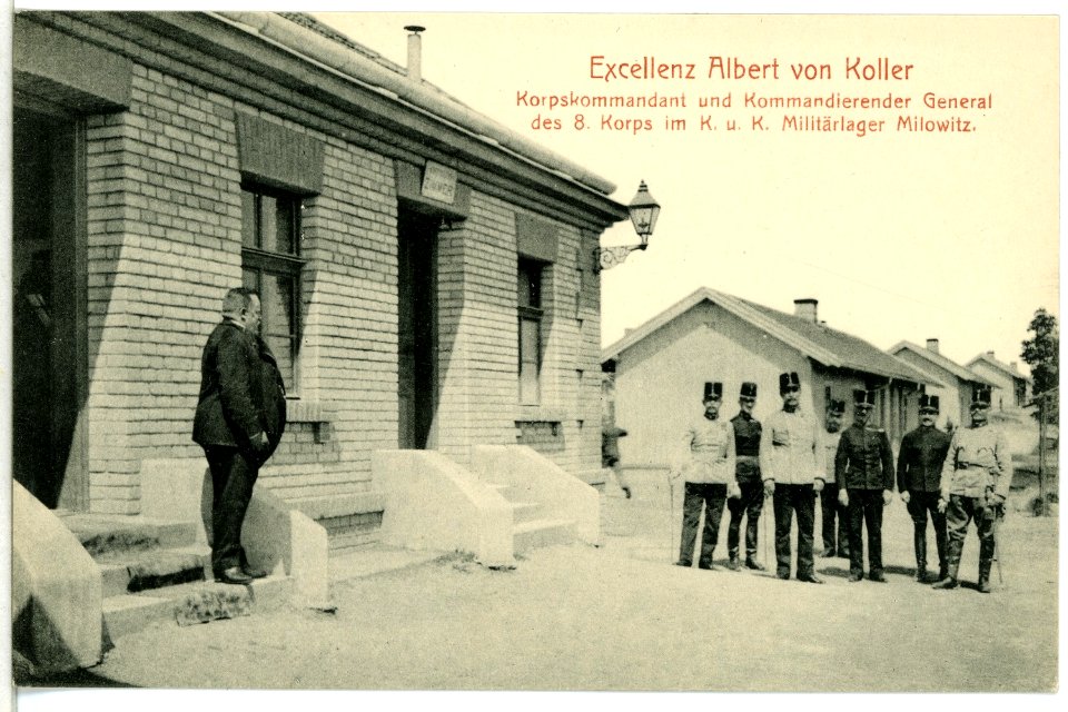 12336-Milowitz-1910-Militärlager - Albert von Koller Kommandant-Brück & Sohn Kunstverlag
