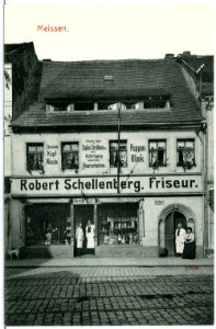 11392-Meißen-1910-Friseur Schellenberg Neugasse-Brück & Sohn Kunstverlag