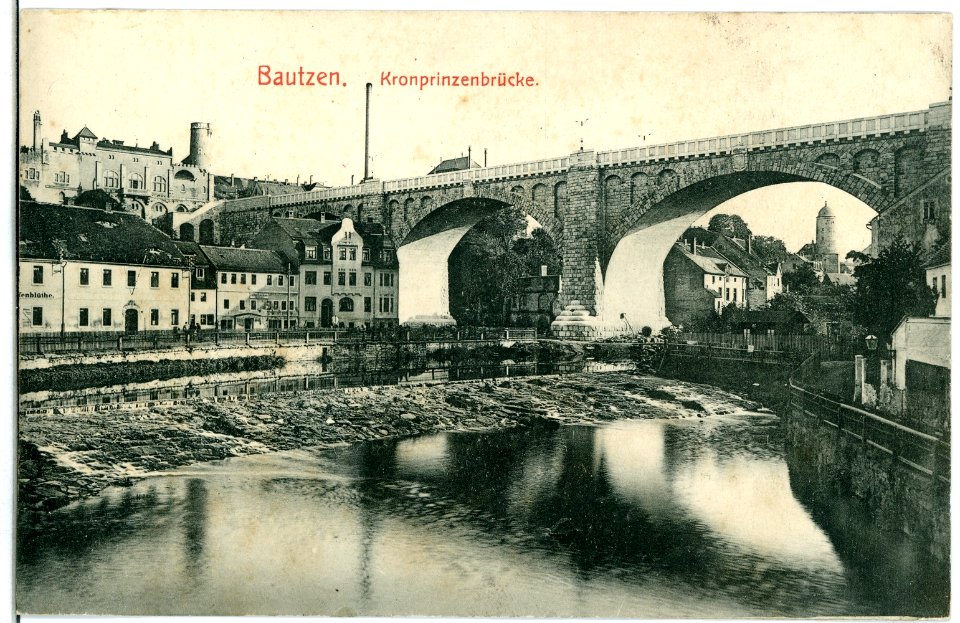 11553-Bautzen-1910-Kronprinzenbrücke-Brück & Sohn Kunstverlag